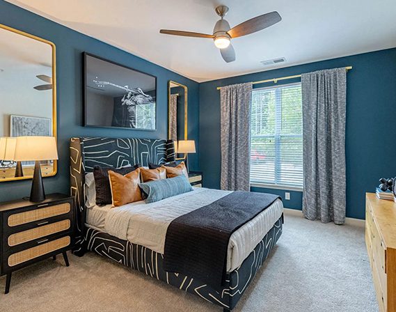 furnished bedroom